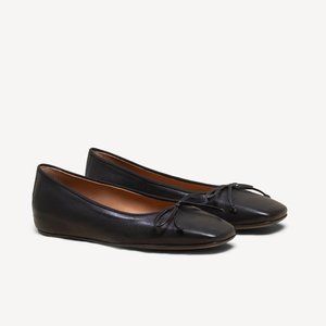 M. Gemi The Danza Black Leather Flat, Size EU 38